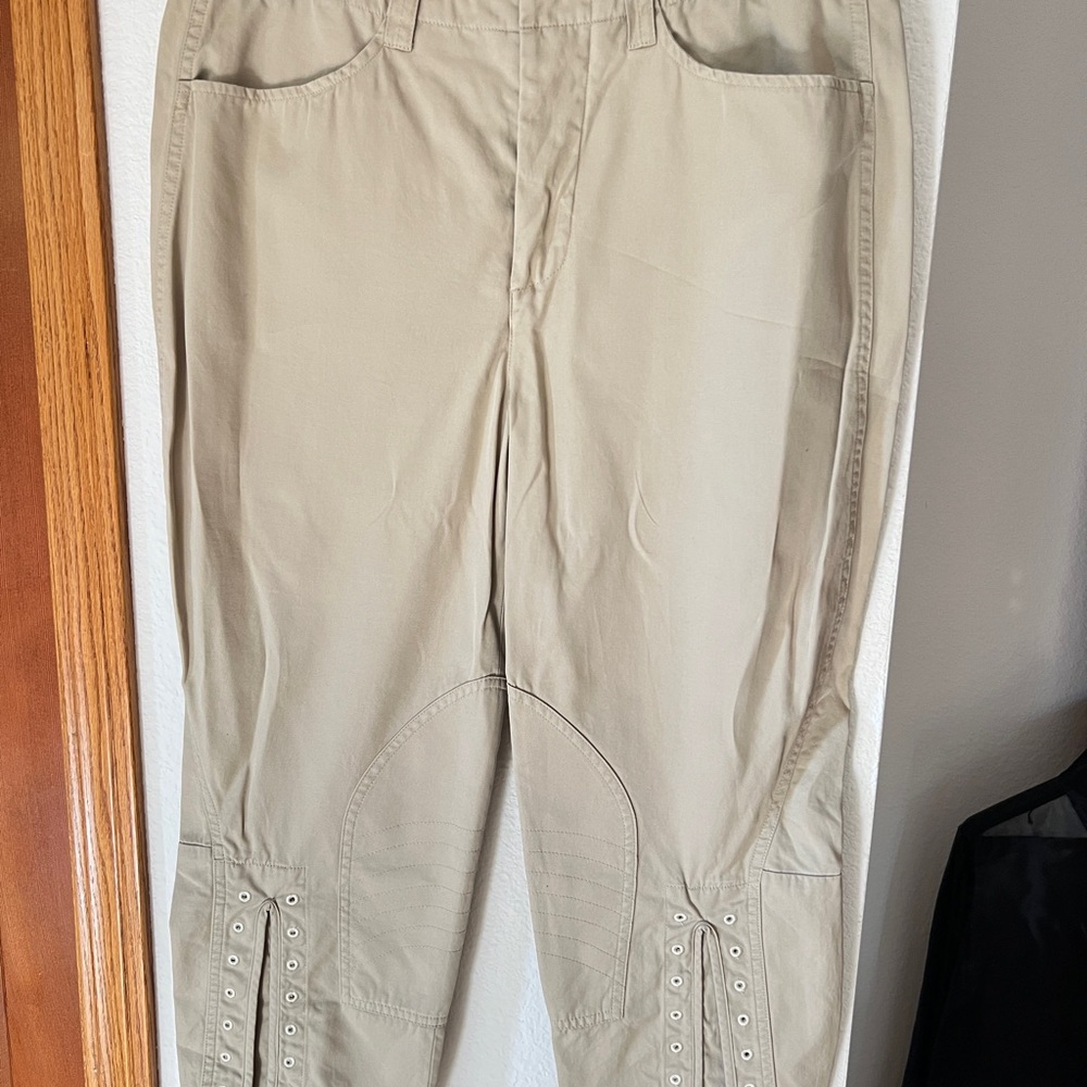 Women’s Balenciaga - Khaki Football-Style Skinny Cropped Pants Size 10